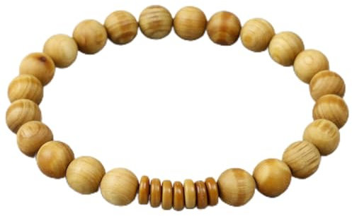 Perles de prière Perles de prière bouddhistes Perles mala 1 pièce Perles en bois naturel avec coquille de noix de coco Bracelets pour hommes Méditation Femmes Bracelet étiré Bijoux de prière Cadeau
