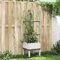 ZQQLVOO Arriate de jardín Macetero Decorativo Arriate para Plantas Jardinera con Enrejado PP Blanco 40x40x142,5 cm