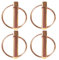 YIXISI 4 Stücke 10mm Klappsplinte Lynch Pin, Runde Klappstecker, Stahl Verzinkt Klappsplint, Sicherheits Klappstecker, für Boot, Anhänger, Traktor, Trolley, Rasenmäher