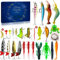 Angelköder Adventskalender 2024 Männer, Weihnachten 24 Tage Angelkalender Set Köder Für Erwachsene Teenager Kinder, Weihnachtskalender Fishermans Angelköder Angler Geschenk Fishing Set