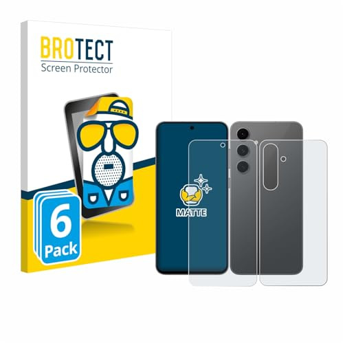 BROTECT Schutzfolie für Samsung Galaxy S24 FE | (Display+Rückseite) 6 Stück Entspiegelnder Displayschutz Made in Germany Matte Folie Anti-Reflex Einfache Montage