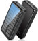 Solar Powerbank 30000 mAh, 15W PD 3.0A Tragbare USB C Solar Schnellladen Ladegerät mit 3 Ausgänge 3 Eingänge, Wasserdichtem Power Bank Solarpanel Outdoor Kompatibel für Smartphones, Tablets
