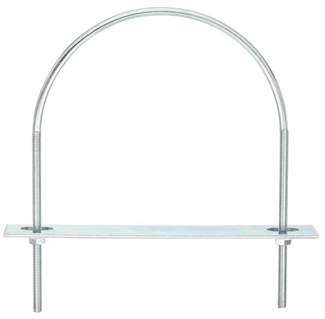 QUARKZMAN Runde U-Bolzen Bügelschraube, 4 Satz 142mm ID x 186mm Länge U Winkel M6 verzinkter Kohlenstoffstahl U-Klammerbolzen mit Muttern und Platten, für Autos Reparatur Bootstrailer