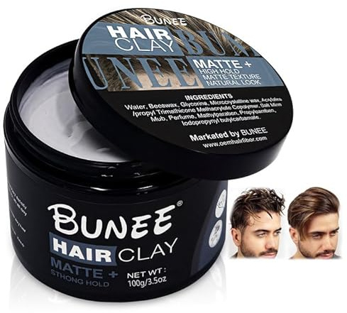 100g Männer Hair Wax, Styling Haarwachs für Männer, Matte Haarwachs Paste, Kraftvolle Fixierung Frisur, Matt Separation Styling, Effektive Haarpflege, zur täglichen Anwendung