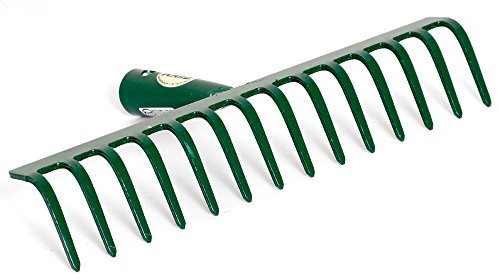 Rechen 14 Zinken 35,5 cm Rasenrechen Heurechen Harke K_16