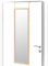LOLAhome - Espejo Efecto Madera Natural Largo Rectangular para Colgar en Puerta o Pared de Cuerpo Entero de 125x35 cm, Incluye 2 Ganchos fáciles de Quitar para Colgar en Puertas
