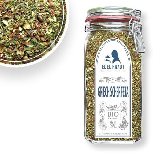 Griechischer Feta BIO Gewürzmischung 550g im Drahtbügelglas | EDEL KRAUT - 100% naturrein - Gewürze & Gewürzmischungen - frei von jeglichen Zusatzstoffen - kontrolliert biologischer Anbau