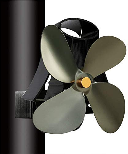 WRMING Wohnzimmer kaminventilator Ohne Strom für Ofenrohr Küche Ofenventilator Geräuscharmer Betrieb Hitzebetrieben Stromloser Ventilator für Holzofen Kamin,Grün