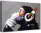 canvashop Bild Banksy DJ Monkey, 50 x 35 cm, Drucke auf Leinwand, moderne Bilder, Wohnzimmer, Heimdekoration, Banksky, Affe, Street Art, Pop-Art