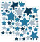 WANDKIND Sternen Set Wandtattoo für Babyzimmer 94 Aufkleber im Set V281 Sticker Himmel Bunte Sternchen Wandaufkleber Kinderzimmer in verschiedenen Farben (Blau)