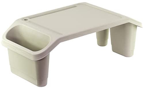 Laptop Tray, Bed Table, Portable Standing Desk for Bed, Sofa, Laptop Stand, Bed Tray, Breakfast, Coffee Tray, Notebook Stand, Reading, Eating, Drawing, Working for Adults and (Cream)