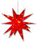 3D Weihnachtsstern rot, 56cm 72 LED warmweiß, Batterie