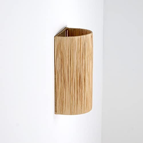 Bohome Living - Applique Luminaire Murale en Raphia, Luminaire Mural, Fabrication Artisanale (Taille M)