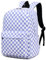Esfoxes Mädchen-Rucksack für Grundschule, Mittelschule, Kinder, Teenager, Schultasche, Damen, College, Büchertasche, Laptop-Rucksäcke, kariert lila, Classic