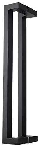LEGZIT Glastürgriff,schwarzer,doppelt gebogener Vierkantrohr-Push-Pull-Türgriff/Holztürgriff – 4 Längen/Länge 600 mm