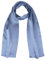 ANDANTINO Schal aus 100% Seide für Damen, 150 x 16 cm lang, Schal für Kopftuch und Hals, längliche Haarwickel, mit Geschenkverpackung, Einfarbiges Blau, Large