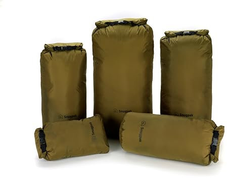 Snugpak Dri-Sak WGTE - 100% wasserdichter Trockensack mit Roll-Down-Verschluss, Frostschutzschnallen - Trockensack für Abenteuer, Wandern, Camping, Kajak - Schützt vor Wasser, Staub, Sand, Coyote, 13