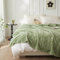 QOFLY Kuscheldecke Flauschig Decke Fleecedecke - Matcha Grün Wohndecke Warm Weich 150x200cm Sofadecke, XL Decke Couch Blanket Wohn- & Kuscheldecken, Sofa überwurfdecke
