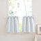 PONY DANCE Rideau Cuisine 60x90 Court Draperies Occultant Brise- Bise Décoration de Petite Fenêtre, Demi Rideau pour Placard/Porte/Cuisine, Passe Tringle, Gris Blanc, 2 Pièces