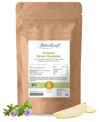BitterKraft! Bärwurz-Birnen Honigpulver 70g – mit Bärwurz & Birne – vegan & ohne Zusatzstoffe – für einen vitalen & regenerierten Darm - 100 % Natur – Made in Germany