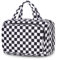 Narwey Kulturbeutel Damen Kulturtasche zum Aufhängen Waschtasche Kosmetiktasche Groß Waschbeutel Kosmetik-Organizer für Damen Mädchen(Schwarzes Schachbrett(Groß))