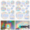 26 Runden Prisma Fensteraufkleber PVC Suncatcher Sticker Regenbogen Folie Fenster Fensteraufkleber Vogelschutz Fenster Sticker für Glasscheiben Gegen Kollision, Fensteraufkleber Vögel Anti Kollision