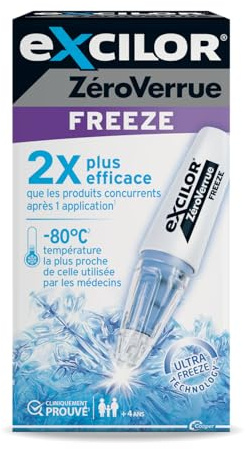 Excilor® Zéroverrue Freeze – Traitement des verrues mains, bras et pieds par cryothérapie – Ultra Freeze Technology™ – Cliniquement prouvé – Dès 4 ans – 10 ml