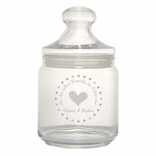 4youDesign Bonbonglas/Keksglas Für die süßen Momente im Leben von … - personalisiert mit 1-2 Namen - süße Geschenkidee - Weihnachtsgeschenk - Geburtstagsgeschenk - originell - individuell