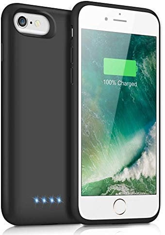 iPosible Coque Batterie pour iPhone 7/8/6s/6/SE 2020 [6000mAh Puissante & Durable] Coque Rechargeable pour iPhone SE 2020/6/8/6S/7 Batterie Externe Power Bank pour iPhone [4.7 Pouces] –Noir