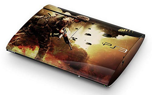 Skins4u Aufkleber Design Schutzfolie Vinyl Skin kompatibel mit Sony PS3 Playstation 3 Super Slim Time to Attack