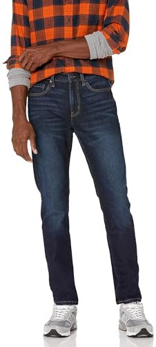 Amazon Essentials Herren Slim-Fit-Jeans - Auslauffarben, Indigo Waschung, 33W / 32L