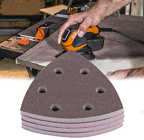 FTVOGUE 4 stücke 6 Löcher Schleifblätter Sander Pads Dreieck Schwamm Schleifpapier Blätter Disc Schleifpapier Polierwerkzeuge(1800-2000#)