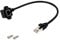 SinLoon RJ45 Ethernet Adapter Cable 90 Angle Right Male to Famale Flush Mount Ethernet Switch Adapter Cable for CAT 5/CAT 6 LAN Ethernet Socket Connector Adapter RJ45 Network Cable(30cm M/F, Black)
