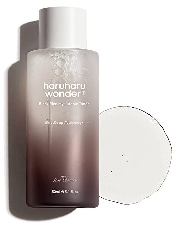 Haruharu Wonder | Toner hyaluronique au riz noir 5,1 fl.oz | Toner hydratant pour le visage pour tous types de peau | Produit végétalien et sans cruauté animale| EWG Green…