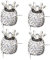 Vosarea Autodekoration 4pcs Valve Stem Caps Rhinestone Crown Shaped Car Tire Valve Caps Auto Car Wheel Tire Dustproof Bling Car Accessories (White) Auto-Dekor