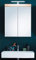 Badezimmer Spiegelschrank in Eiche Asteiche Amanda 60 x 77 cm inklusive LED Spiegellampe und Steckdose