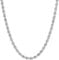 Savlano 925 Sterling Silver 4mm Solid Italian Rope Diamond Cut Twist Link Chain Necklace with Gift Box for Men & Women - Made in Italy