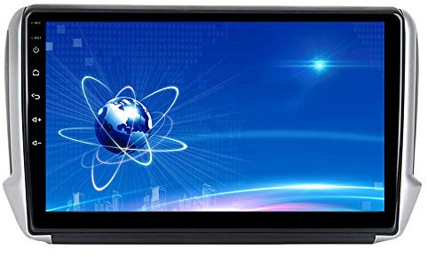 XISEDO Android Autoradio In-dash Car Radio 9 Pollici Car Stereo 4-Core RAM 2G ROM 32G Navigatore GPS con Schermo di Tocco per Peugeot 2008 208 Anno 2012-2015