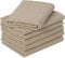 ZOLLNER 6er Set Handtücher in 50x70 cm - langlebige Frottiertücher in beige - mit praktischem Aufhänger - Zeitloses Waffelmuster - waschbar bis 95°C - Baumwolle - Hotelqualität