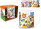 Tazza in ceramica da 350 ml con 44 gatti