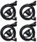 HYS Lot de 4 oreillettes en forme de D compatibles avec Motorola CP040 CP140 GP300 CLS1110 Talkie-walkie avec bouton micro PTT