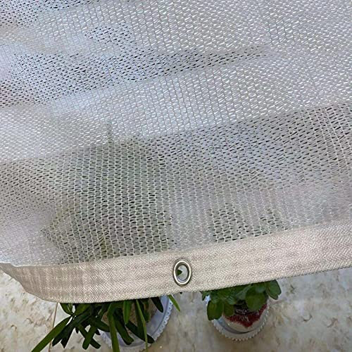 X1NGFU Filet Protection Solaire,Blanche Filet D'Ombrage 4 Broches,Toile D'Ombrage Pergola Serres,Filet Coupe Vent avec Oeillets,Ombrage 55%,pour Balcon,Cour,Plantes,Personnalisable (4x8m/13x26ft)