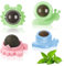 vsshe Bola de Hierba Gatera, 4PCS Bolas de Catnip, Natural Juguetes de Bolas de Hierba Gatera, Catnip Bolas para Gatos Giratorias de 360°, Juguete Interactivo Hierba Gatera para Limpieza Dental Salud