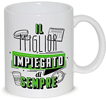 thedifferent Tazza Colazione Latte thè Mug Relax con grafica - Il miglior Impiegato di sempre - idea regalo Compleanno Natale Amico Papà Nonno Fratello Zio