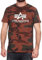 Alpha Industries Herren Camiseta Basic Camiseta Camo para Hombre Kurzarm Shirt, Burned Camo,