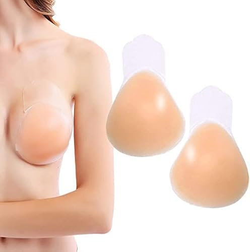 HOTSO Sujetador Adhesivo Silicona, Copa Invisible Push Up sin Tirantes Nudebra Uso en Vestido de Boda, Vestido de Noche, Festivales para Mujer Sostén Cómodo Reutilizable