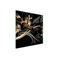 DarHaus Plaque de recouvrement, 50 x 52 cm, en verre, pour cuisinières électrique, à induction, convient comme décoration, protection anti-éclaboussures ou planche à découper, Orchidée Noir