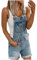 Susenstone Soldes Combinaison en Jean Femme ÉTé sans Manches Salopette, Taille Haute Combishort Jean Short Pas Cher Pantalon Baggy Short Jumpsuit
