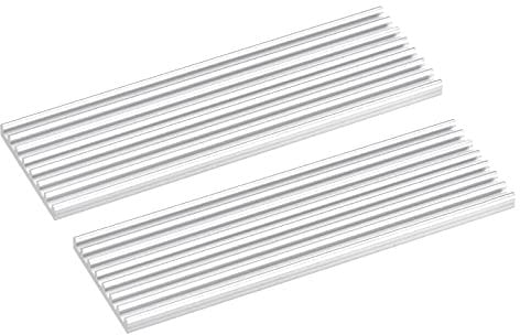 sourcing map 2 Pack M.2 2280 Nvme SSD Heatsink Cooler with Thermal Pad Alloy Aluminum Heat Sink Cooling Sink for Laptop, 70x22x3mm, White