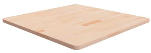 vidaXL Square Table Top 80x80x2.5 cm Untreated Solid Wood Oak